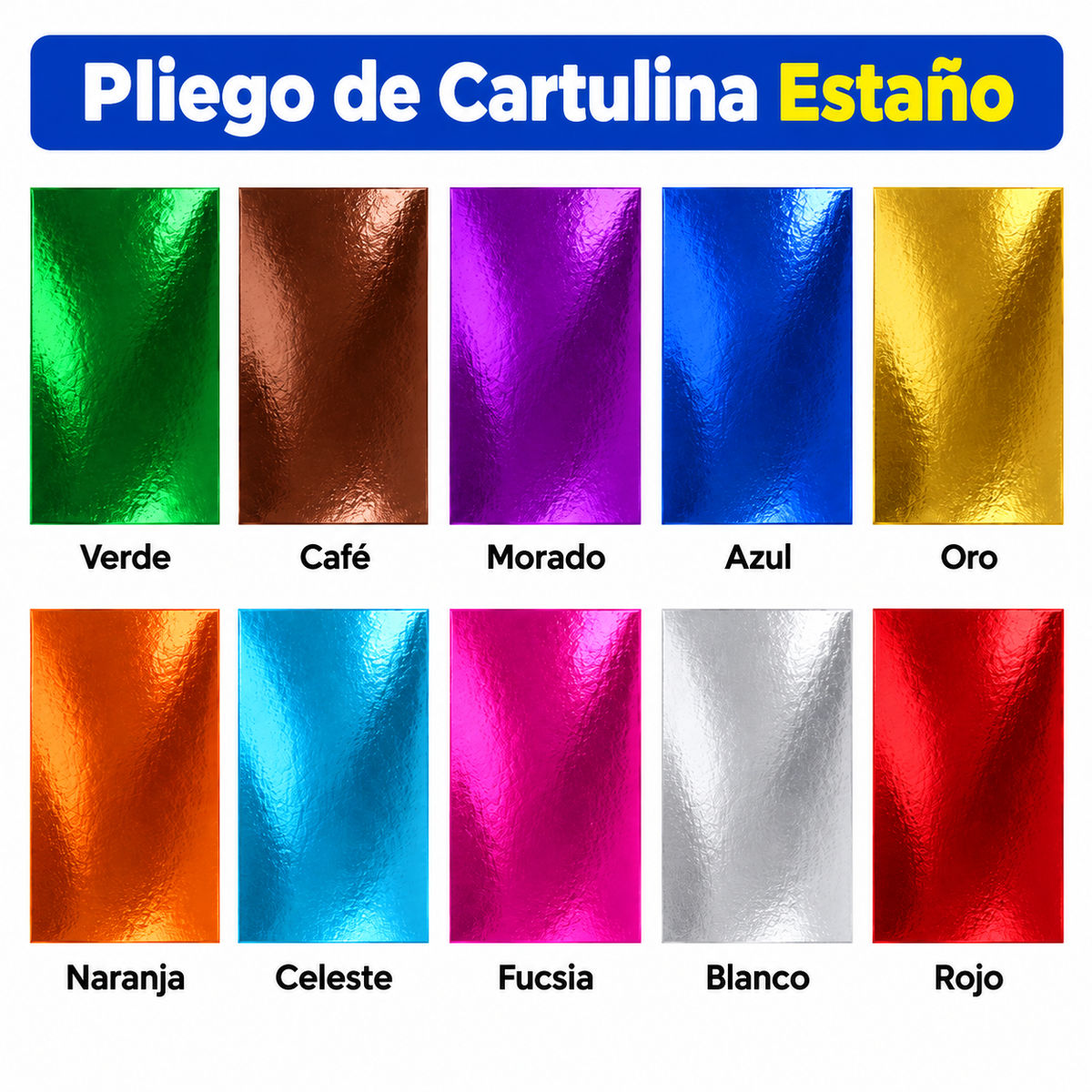 Pliego Cartulina Estaño