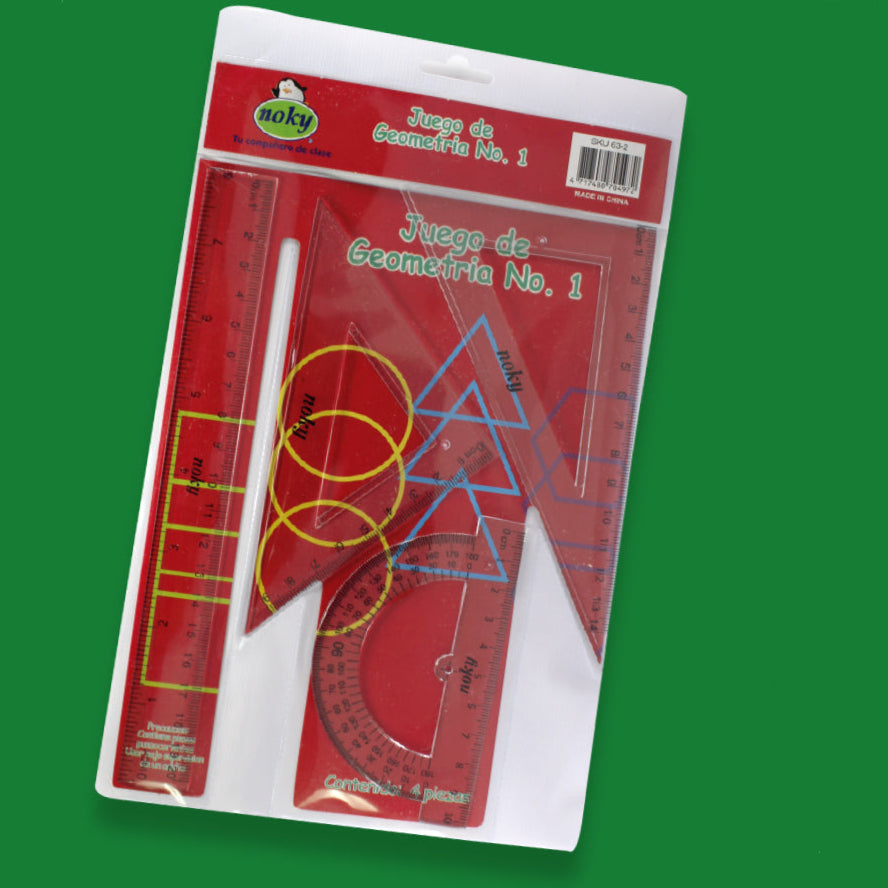 Estuche de Geometrica Plastico Noky 20cm