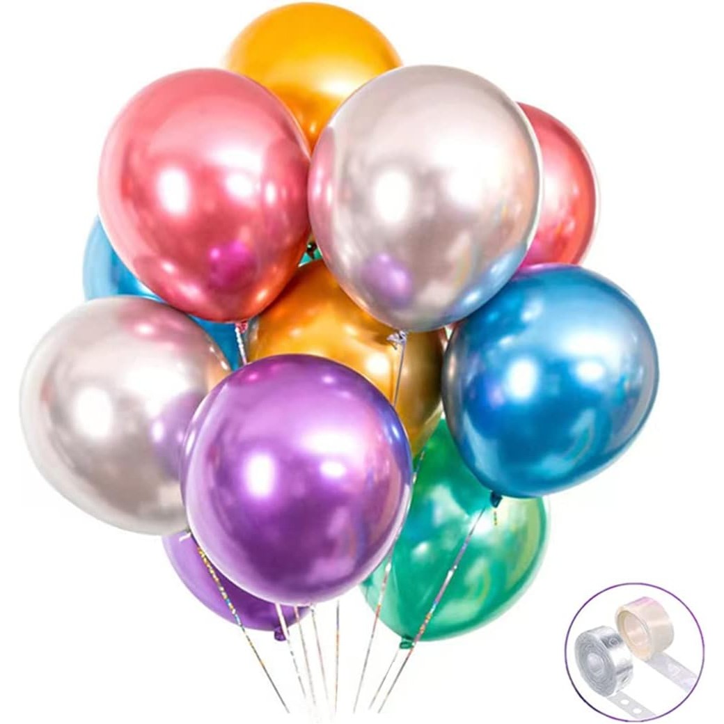 Globos Cromados Metalicos Surtidos 12" (paquete 25u)