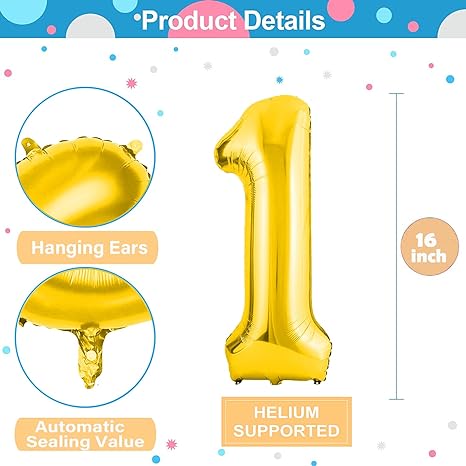 Numeros Inflables para Cumpleaños de 16" Pulgadas