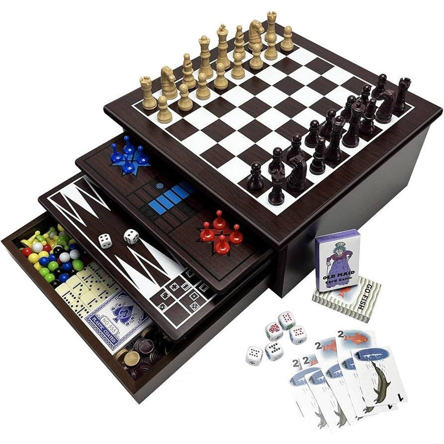 Juegos de Mesas de Madera, 15 en 1