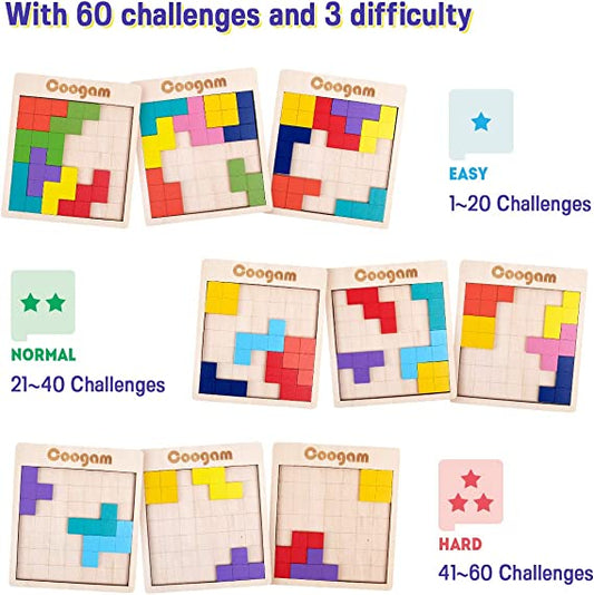 Pentomino de madera pequeño