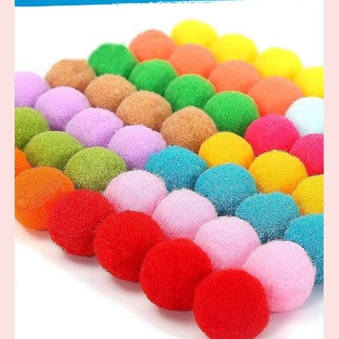 Pompones de 1 Pulgada colores Surtidos (100 unidades)