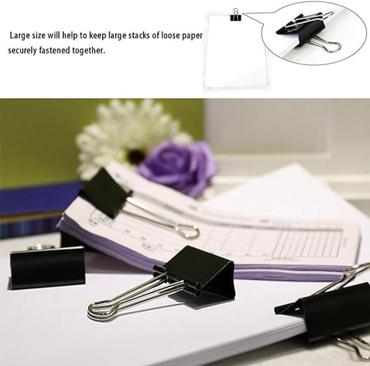 Sujetador de papel Negro Grande Clips para carpeta
