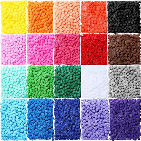 Mini Pompones de 0.39 pulgadas (bolsa 500u)