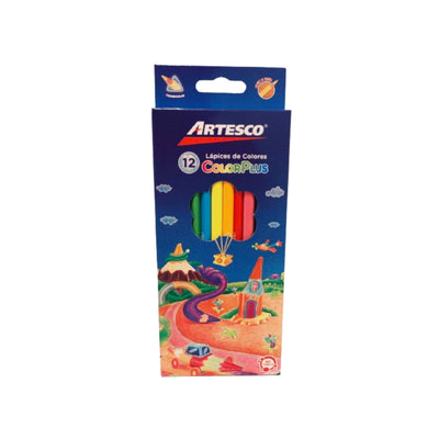 Artesco Lapices de Colores Largos Triangulares 12 Unidades