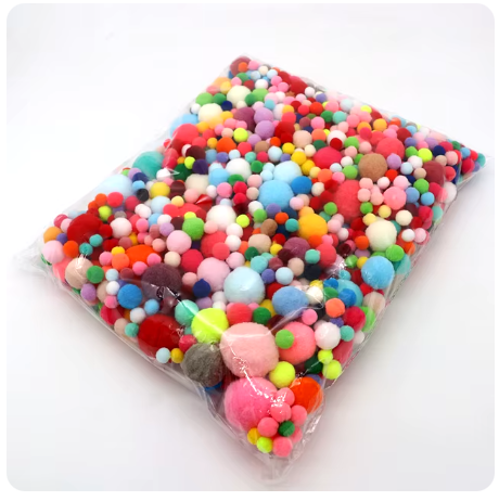 Pompones MIx de Surtidos 50 pieza