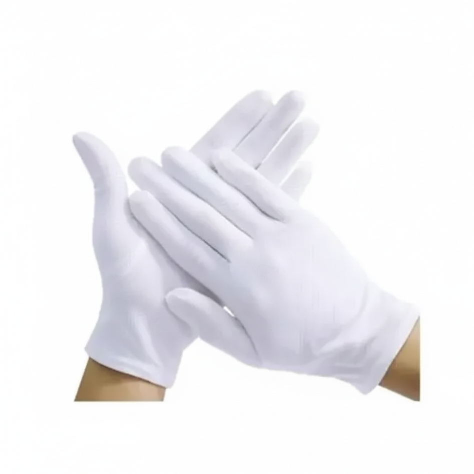 Guantes Satinado Blancos Pequeños Par