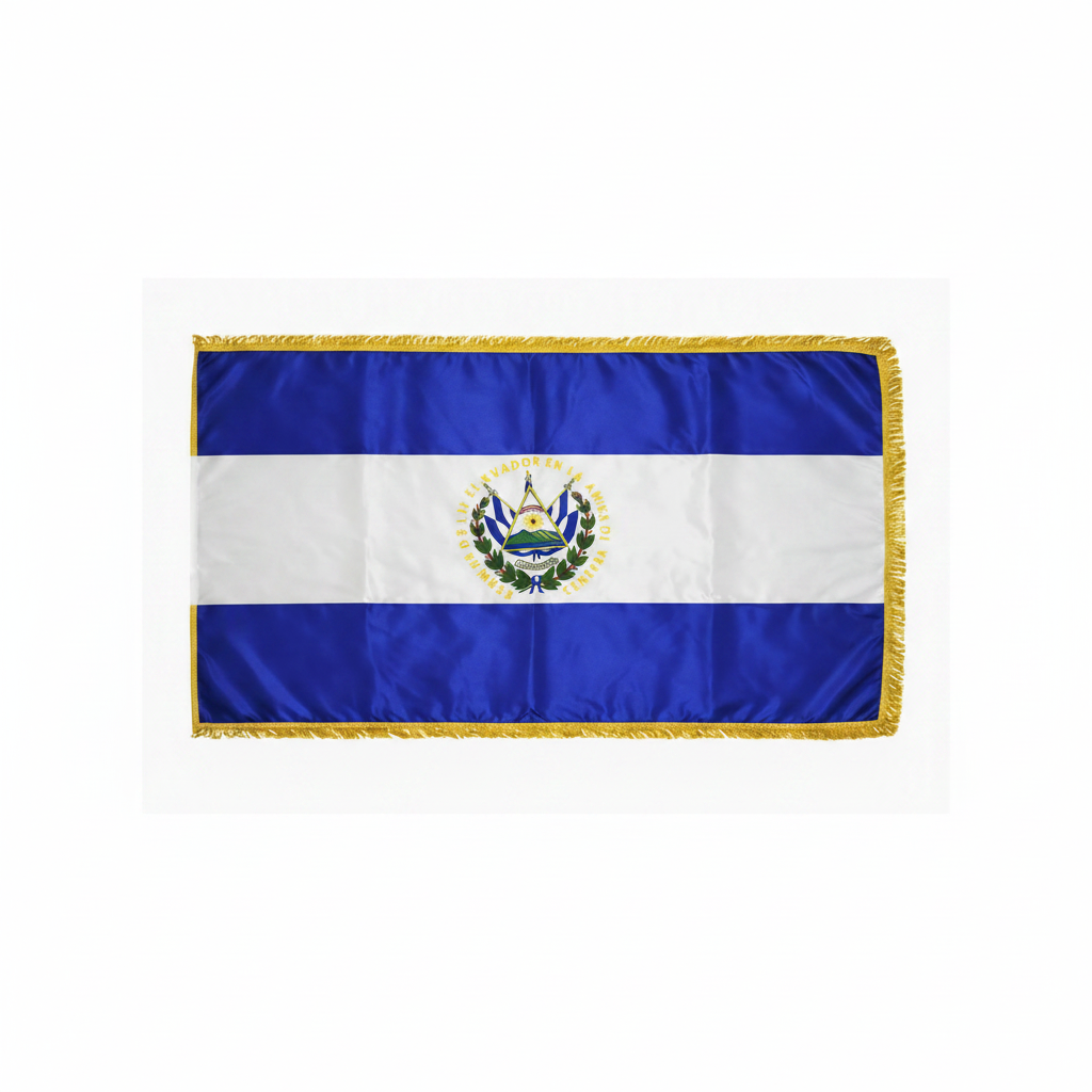 Bandera El Salvador 90x145cm Satinada