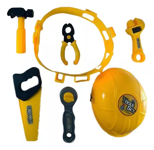 Set de Herramientas y Casco 7 piezas