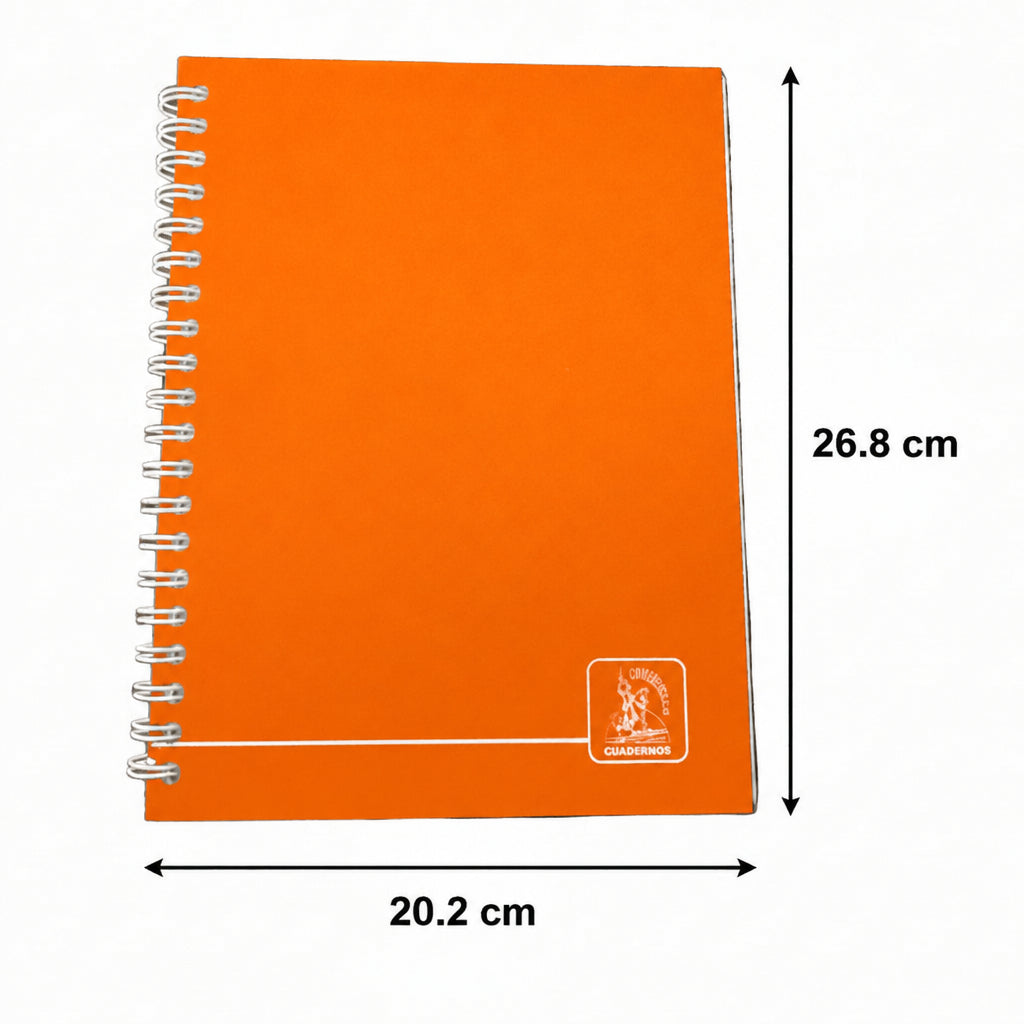 Cuaderno #1 espiral 5 materias, 150 hojas (4 rayadas + 1 cuadro)