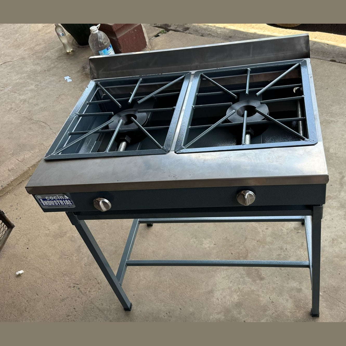 Cocina Fogón Industrial 2 quemadores, 80cm.