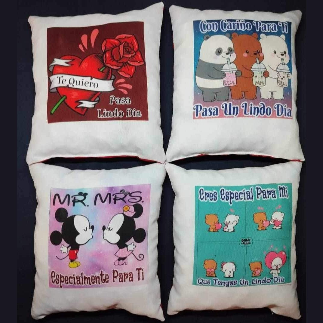 Cojines para el día del amor y amistad 13x13cm