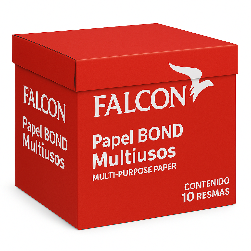 Caja de 10 Resmas de Papel Bond Base 20 Carta Falcon