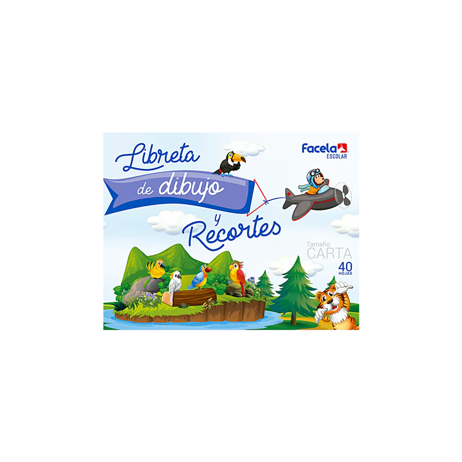 Libreta de Dibujos y Recortes Tamaño Carta (40 Hojas) Facela
