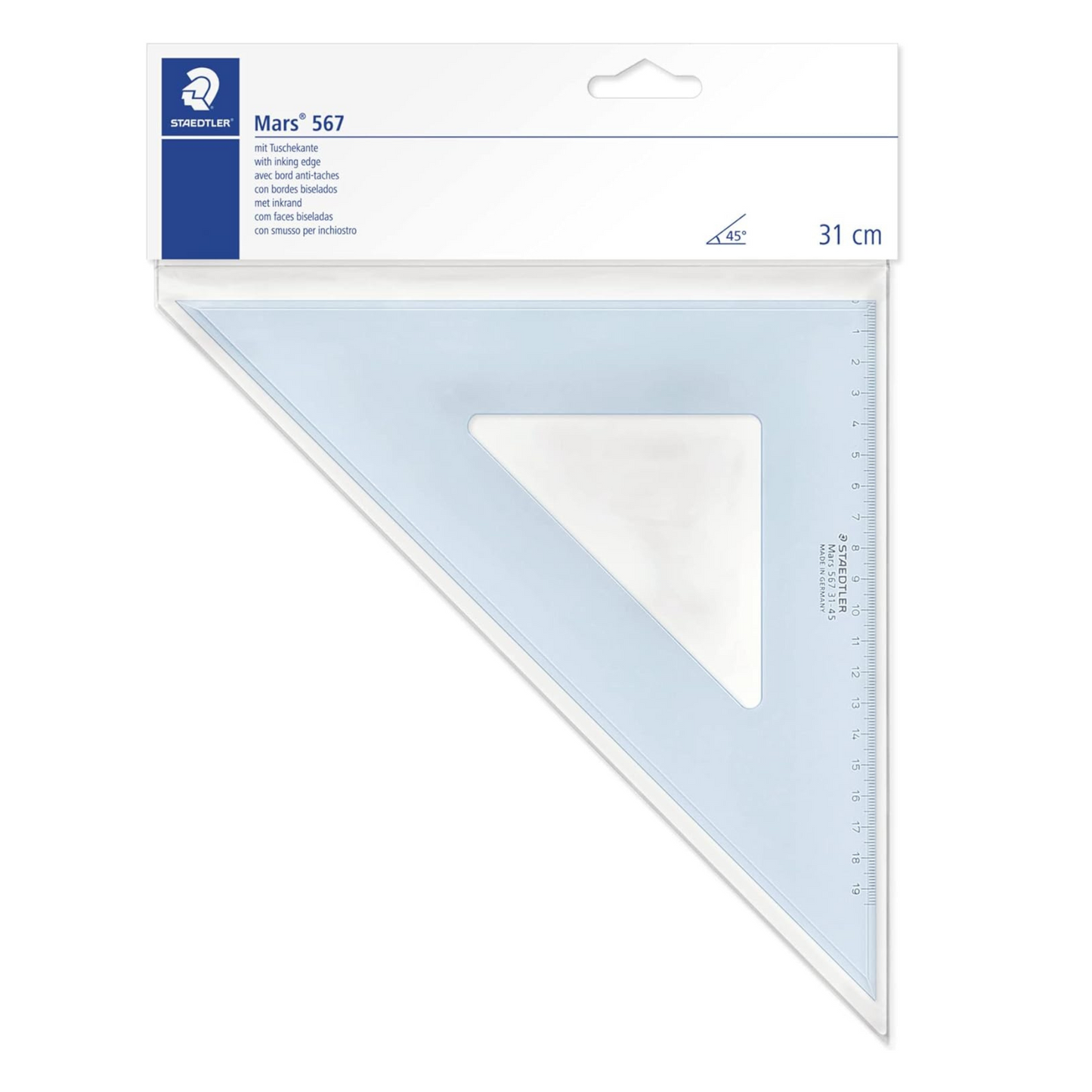 Escuadras Plasticas 45 Grados staedtler Biselada