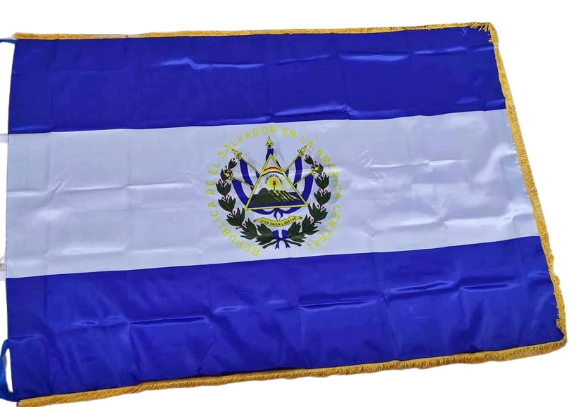 Bandera El Salvador 90x145cm Satinada