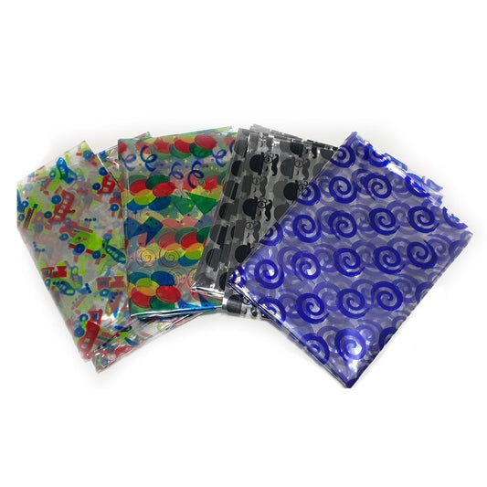 Pliego de Papel Celofan Transparente Decorado