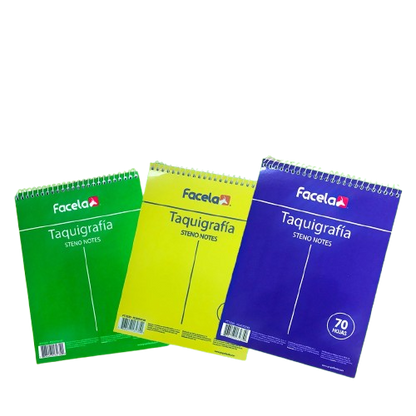 Libreta de taquigrafia Espiral Facela 70 Hojas