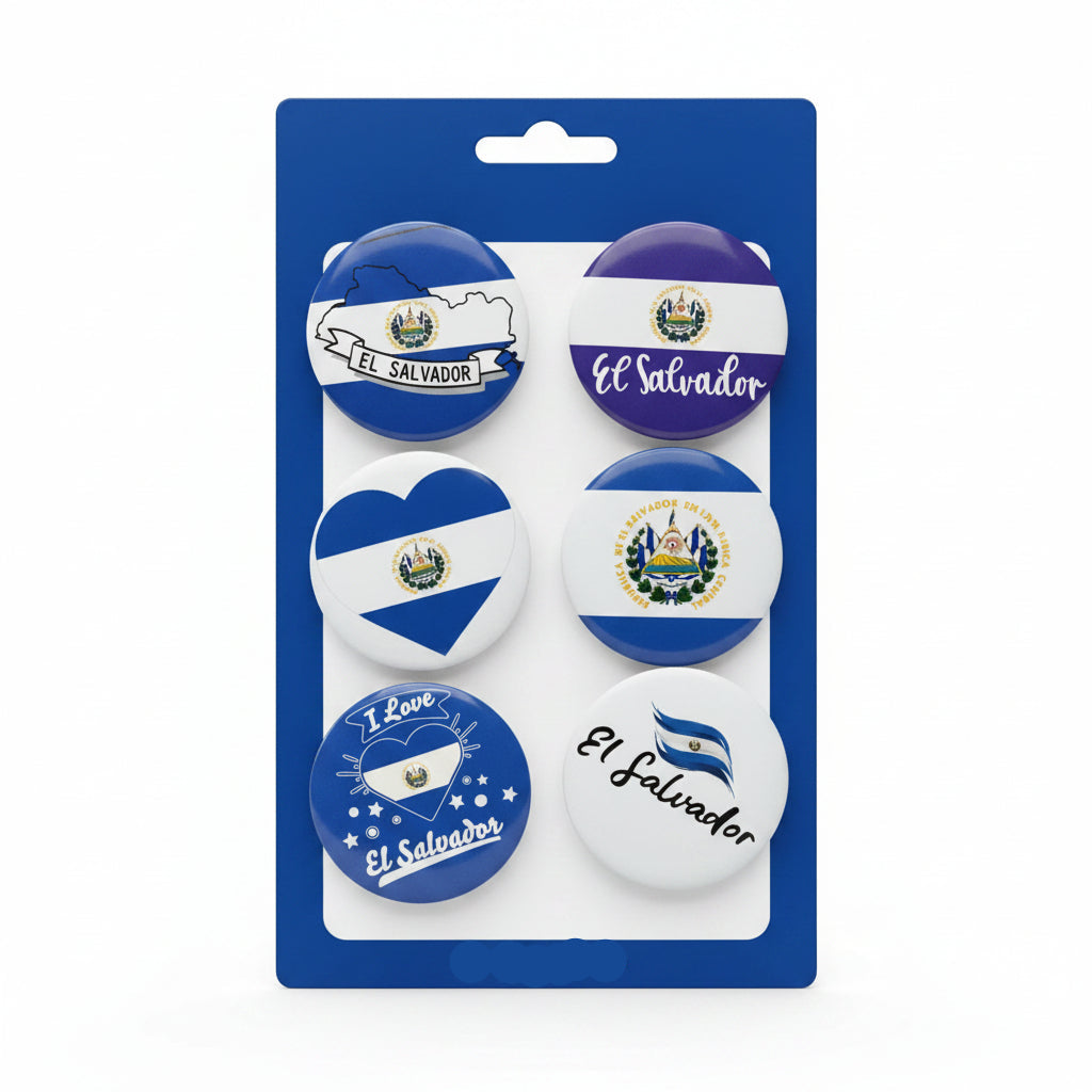 Boton Pin El Salvador (pack6u)