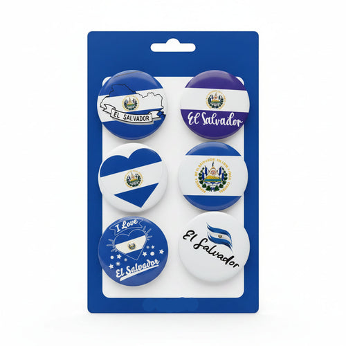 Boton Pin El Salvador (pack6u)