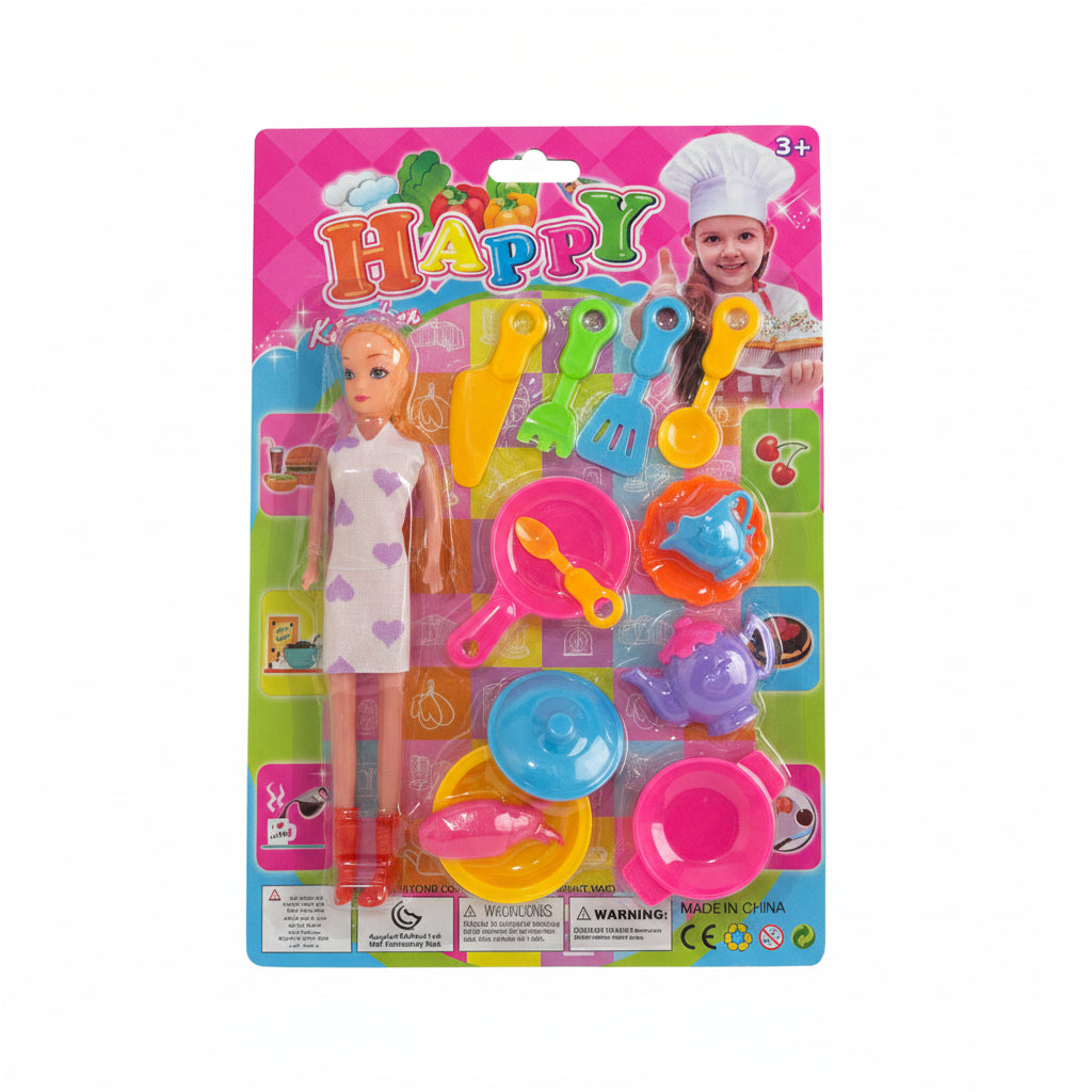 Juguete Set de Cocina Con Muñeca