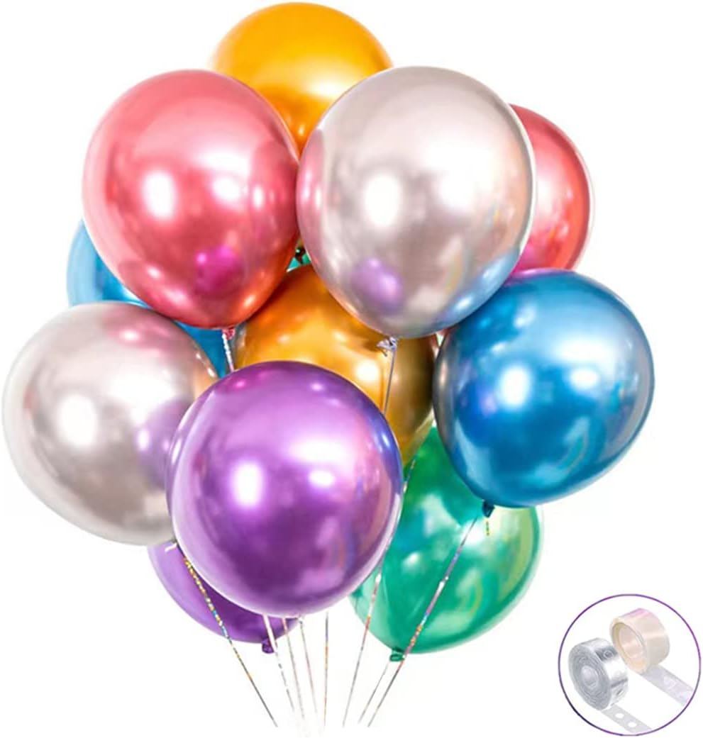 Globos Cromados Metalicos Surtidos 12" (paquete 25u)