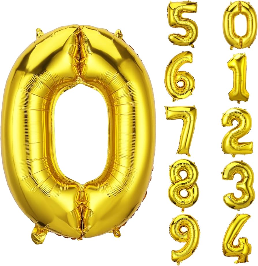 Numeros Inflables para Cumpleaños de 16" Pulgadas
