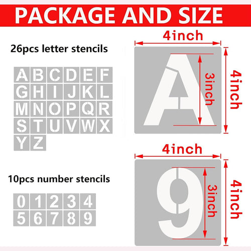 Plantillas de Dibujo, Moldes de Letras y Numero Plastico (set 25u)