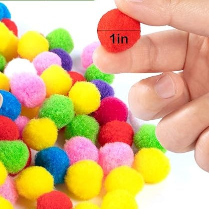 Pompones de 1 Pulgada colores Surtidos (50 unidades)