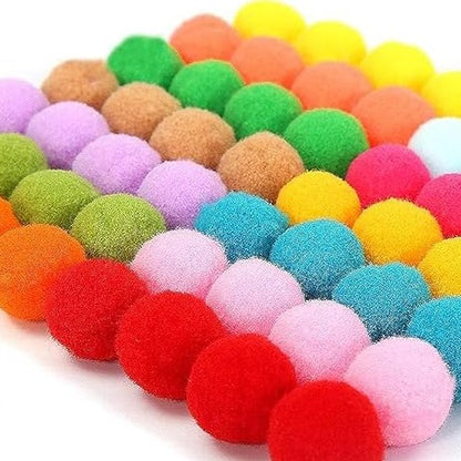 Pompones de 1 Pulgada colores Surtidos (100 unidades)