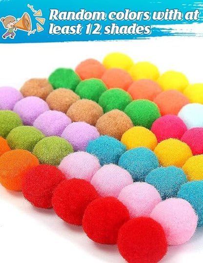 Pompones de 1 Pulgada colores Surtidos (100 unidades)