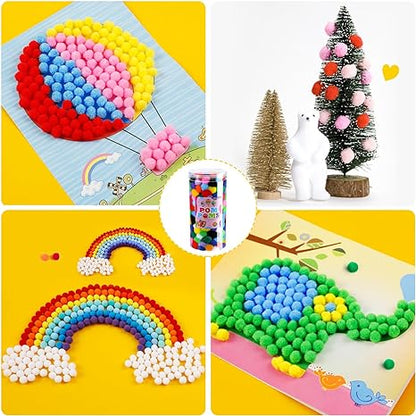 Pompones de 1 Pulgada colores Surtidos (100 unidades)