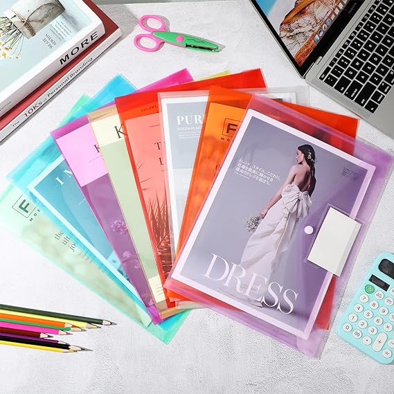 Folder Cerrado Folder transparente con Cierre de Boton T/C – “San Antonio” Librerias y ...