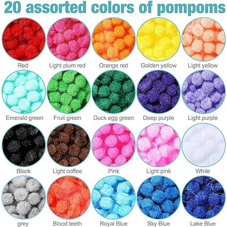 Mini Pompones de 0.39 pulgadas (bolsa 500u)