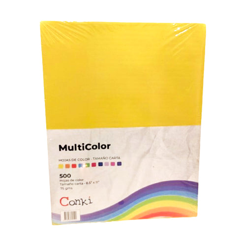 Resma de Papel bond Carta de Colores Conky