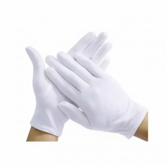 Guantes Satinado Blancos Pequeños Par