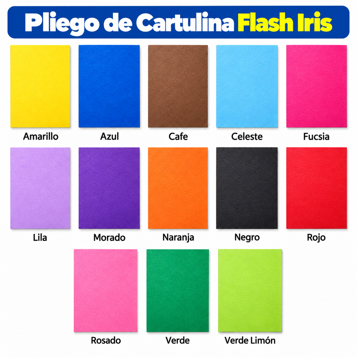Pliego Cartulina Iris Flash