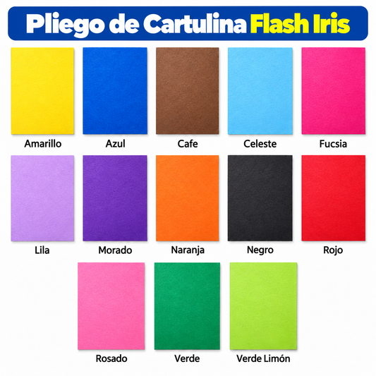 Pliego Cartulina Iris Flash