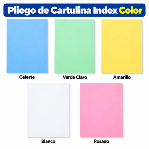 Papel Cartulina Index Pliego