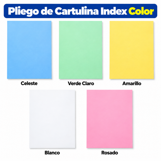 Papel Cartulina Index Pliego