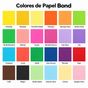 Pliego de Papel bond de Colores