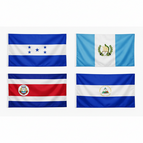Banderas Centro America Dacron 80x160cm