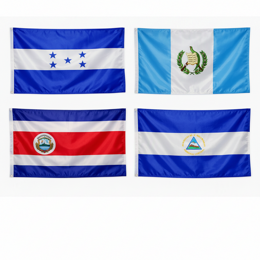 Banderas Centro America Tafetan  80x160cm