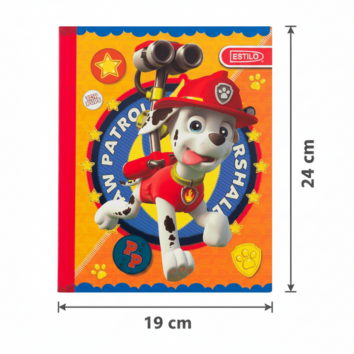 Cuaderno  Cosido Numero 3 Paw Patrol