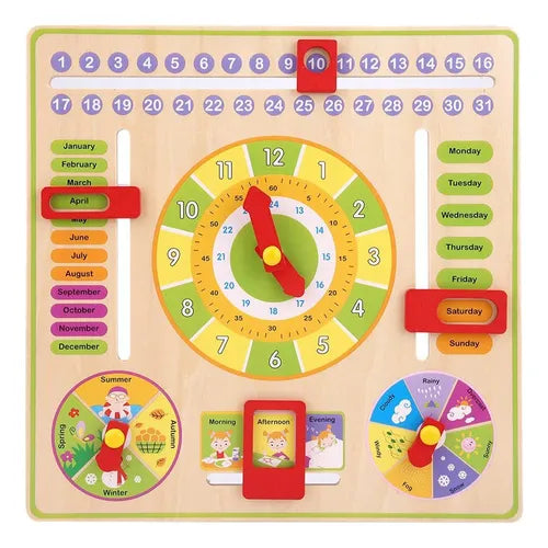 Rompecabezas de madera Reloj Multifuncional