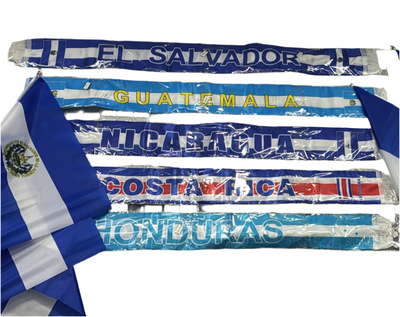 Bufandas Paises de Centro America 14x128cm