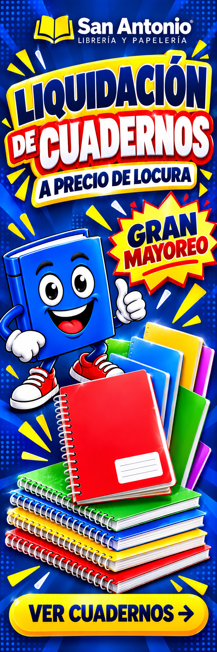 GRAN LIQUIDACION DE CUADERNOS