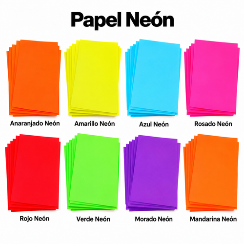 Papel Neon Pliegos
