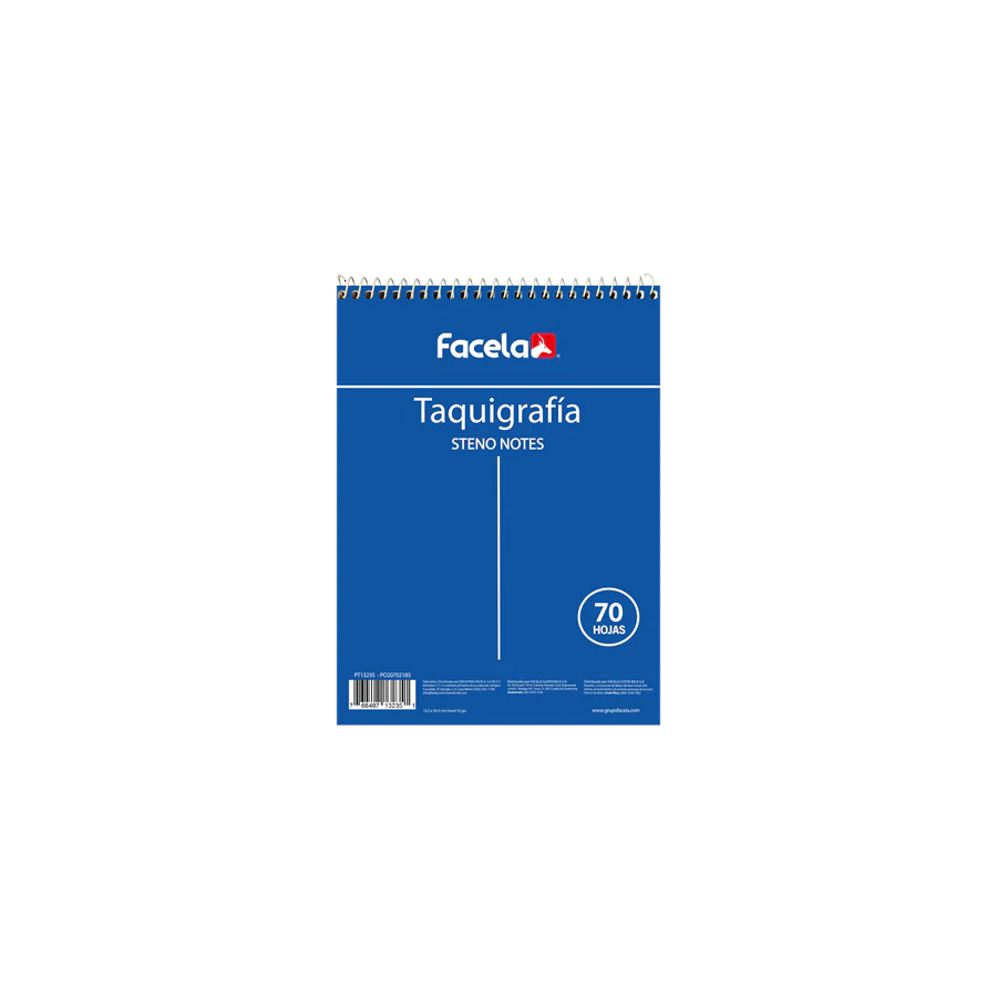 Libreta de taquigrafia Espiral Facela 70 Hojas